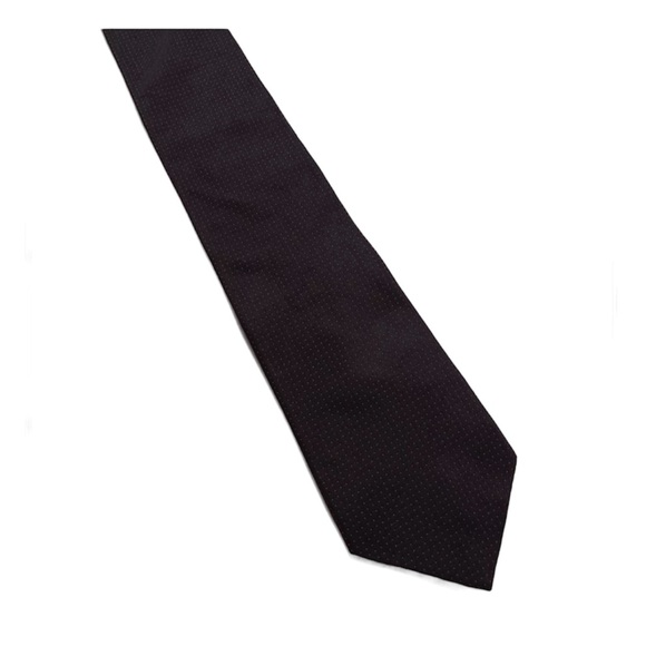DKNY Men Necktie Black Polka Dot 100% Silk 58"L - Picture 2 of 5